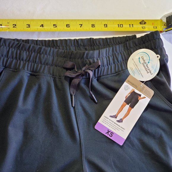 MONDETTA Ladies Active Bermuda Black Short, Size XS - Picture 10 of 15